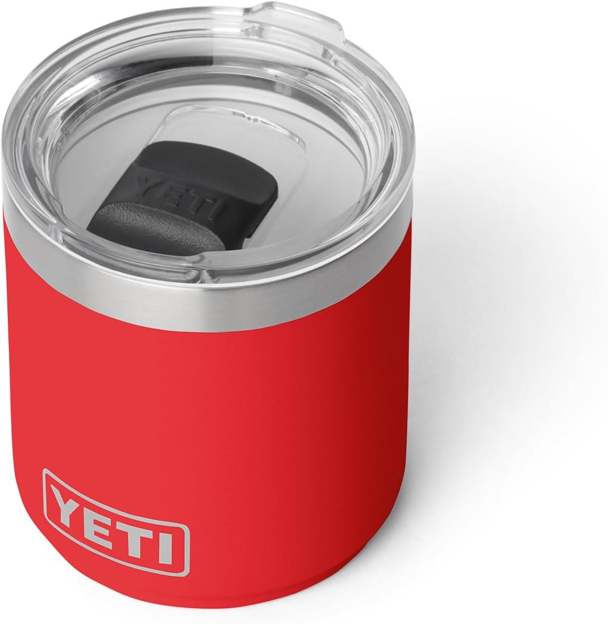 imageYETI Rambler 10 oz Ceramic Lined Lowball 20 Vacuum Insulated with MagSlider Lid Cape TaupeRescue Red