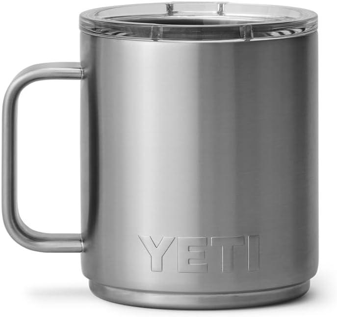 imageYETI Rambler 10 oz Ceramic Lined Stackable Mug Vacuum Insulated Stainless Steel with MagSlider Lid RidgelineStainless