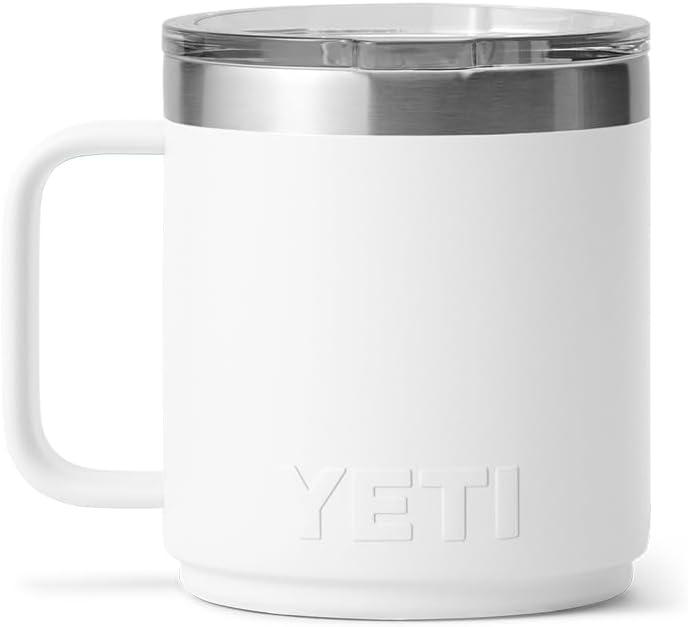 imageYETI Rambler 10 oz Ceramic Lined Stackable Mug Vacuum Insulated Stainless Steel with MagSlider Lid RidgelineWhite