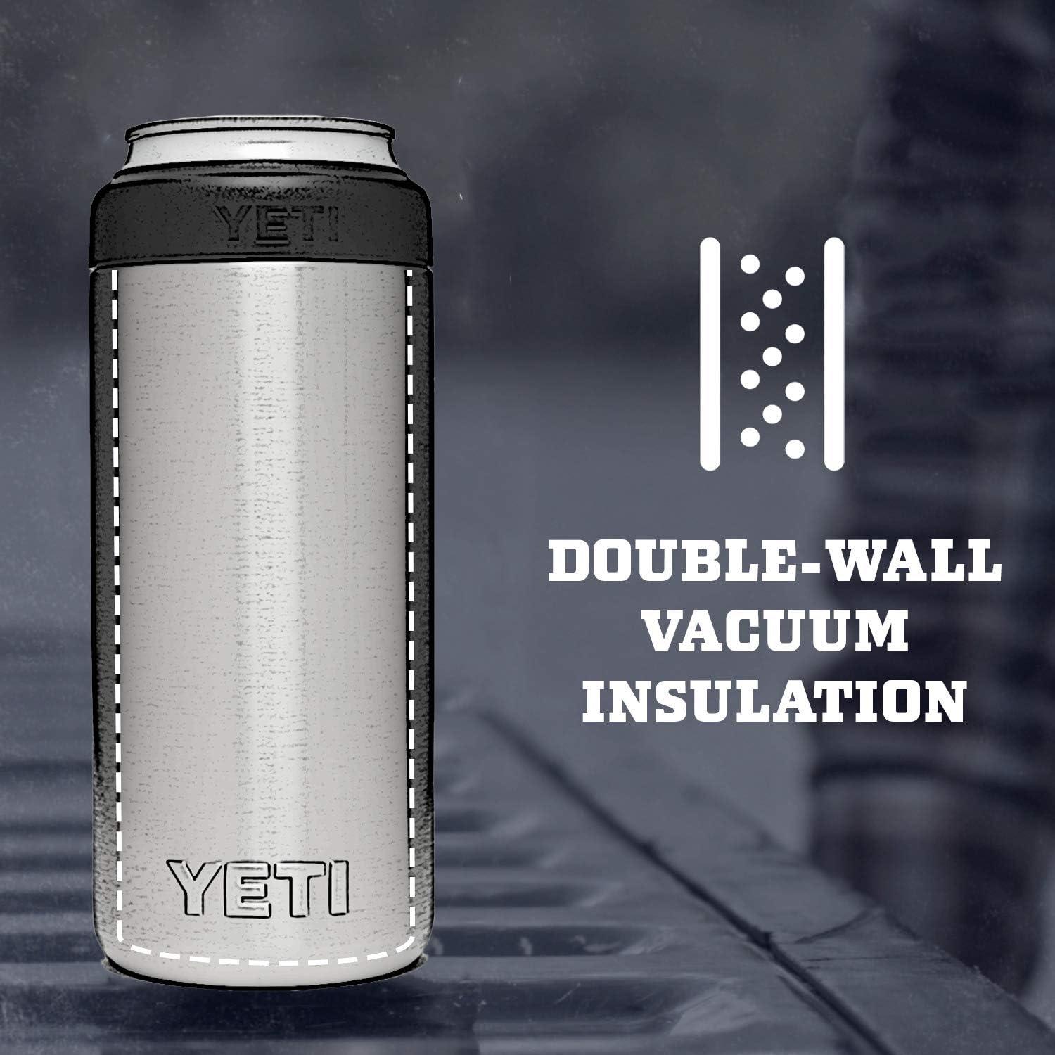 imageYETI Rambler 12 oz Colster Slim Can Insulator for the Slim Hard Seltzer Cans RidgelineAquifer Blue With Can Insert