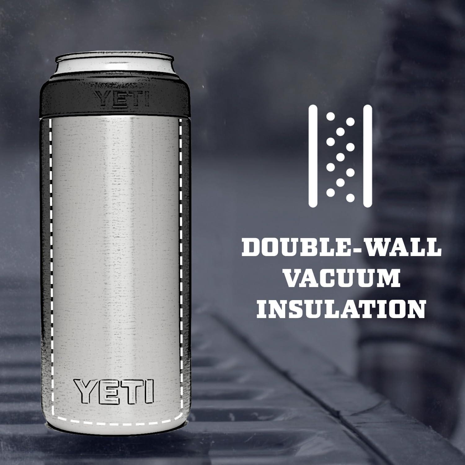 imageYETI Rambler 12 oz Colster Slim Can Insulator for the Slim Hard Seltzer Cans RidgelineBlack No Can Insert