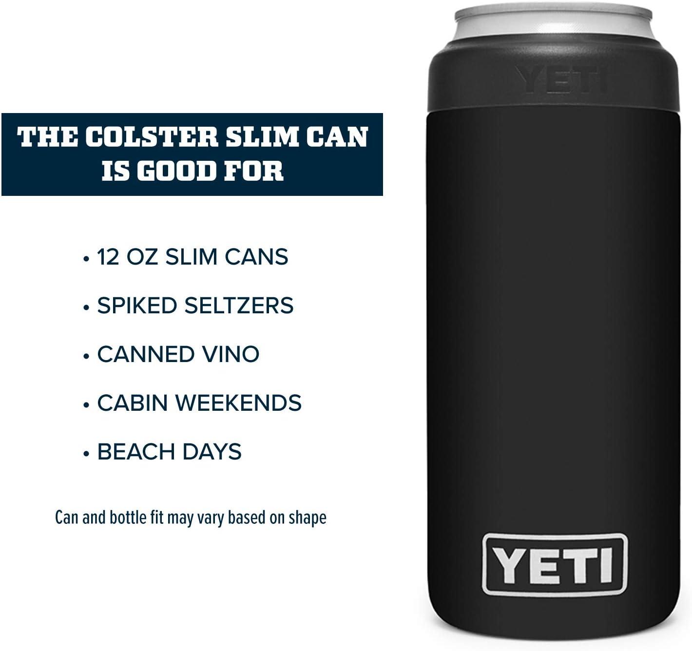 imageYETI Rambler 12 oz Colster Slim Can Insulator for the Slim Hard Seltzer Cans RidgelineBlack No Can Insert
