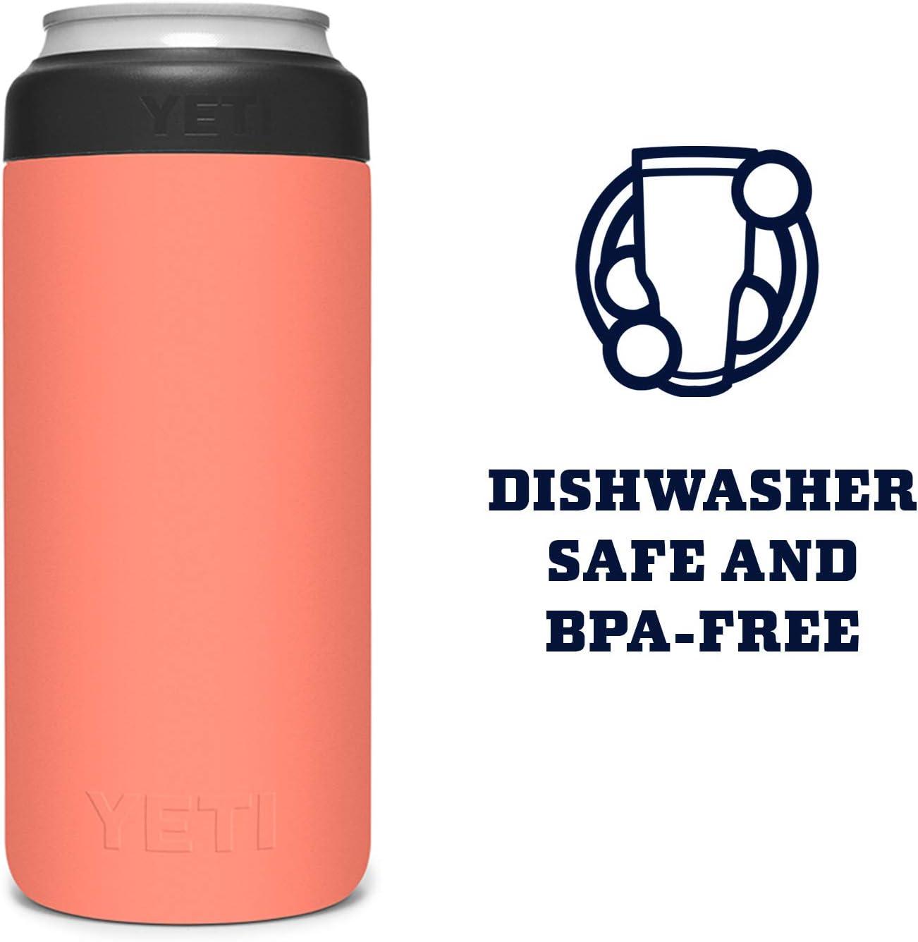 imageYETI Rambler 12 oz Colster Slim Can Insulator for the Slim Hard Seltzer Cans RidgelineCoral With Can Insert