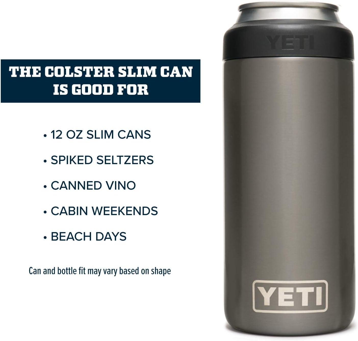imageYETI Rambler 12 oz Colster Slim Can Insulator for the Slim Hard Seltzer Cans RidgelineGraphite With Can Insert