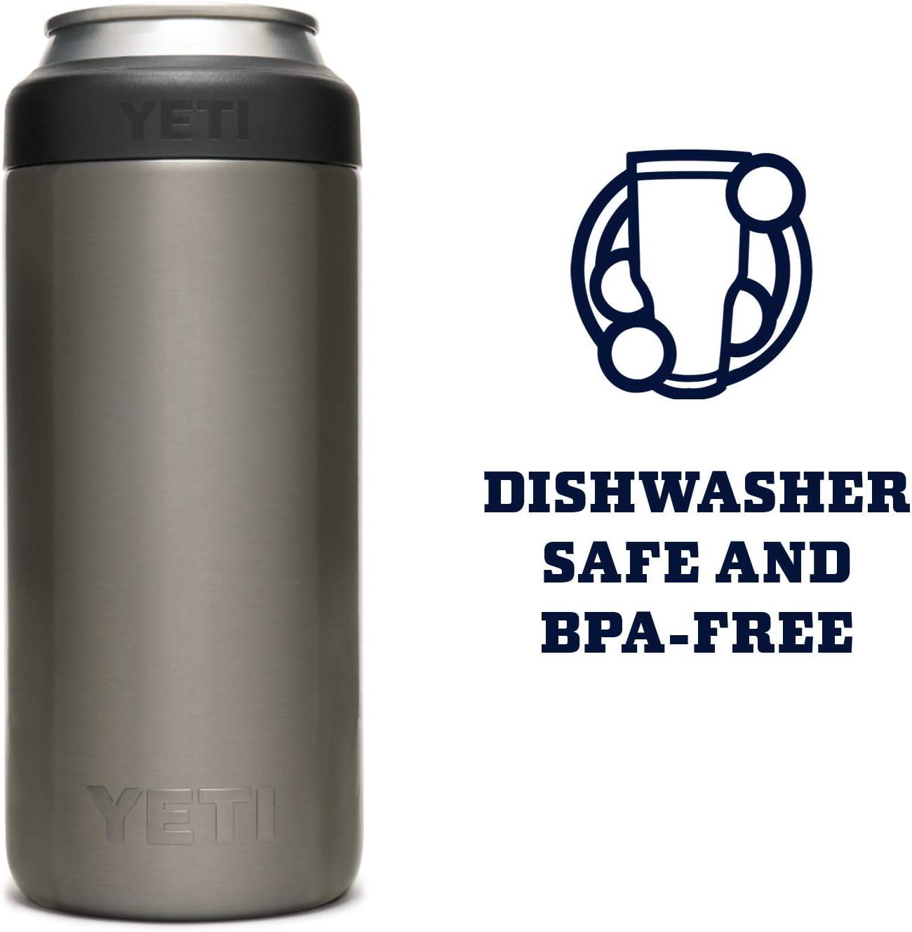 imageYETI Rambler 12 oz Colster Slim Can Insulator for the Slim Hard Seltzer Cans RidgelineGraphite With Can Insert