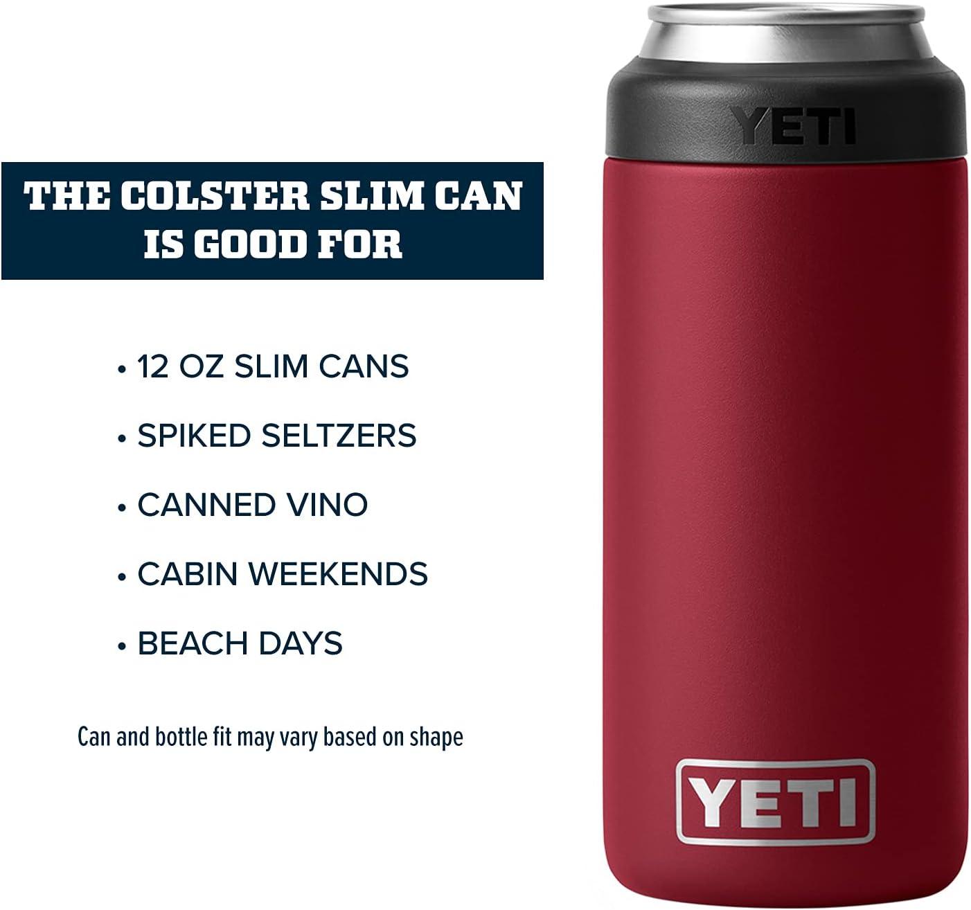 imageYETI Rambler 12 oz Colster Slim Can Insulator for the Slim Hard Seltzer Cans RidgelineHarvest Red With Can Insert