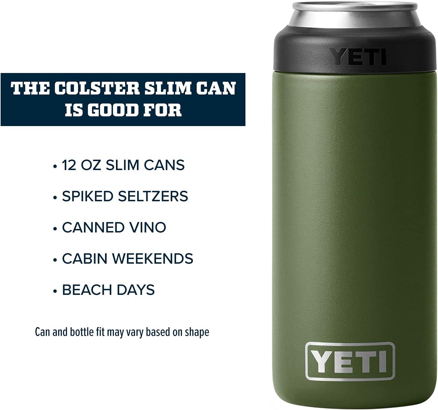 imageYETI Rambler 12 oz Colster Slim Can Insulator for the Slim Hard Seltzer Cans RidgelineHighlands Olive With Can Insert