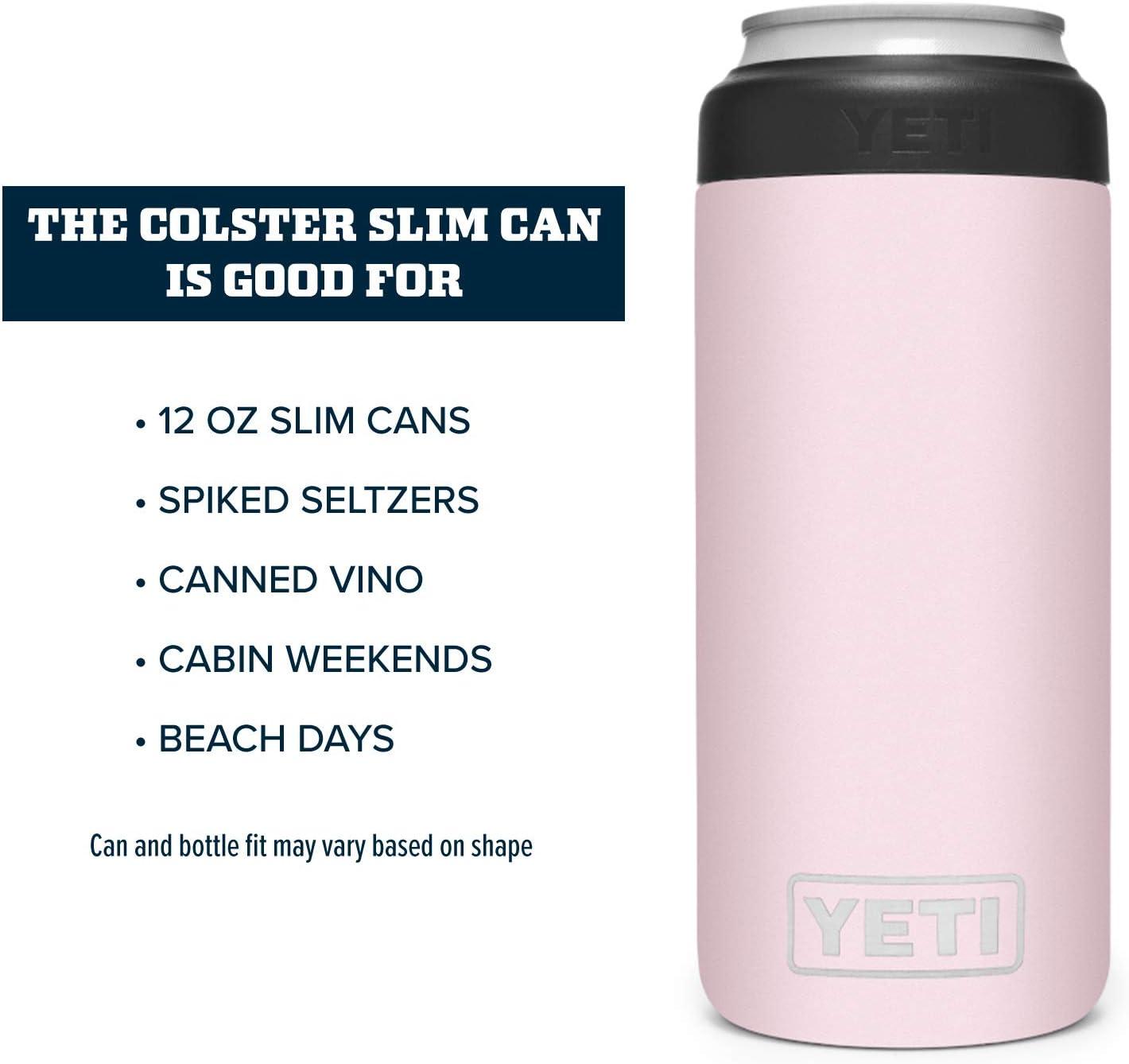 imageYETI Rambler 12 oz Colster Slim Can Insulator for the Slim Hard Seltzer Cans RidgelineIce Pink With Can Insert