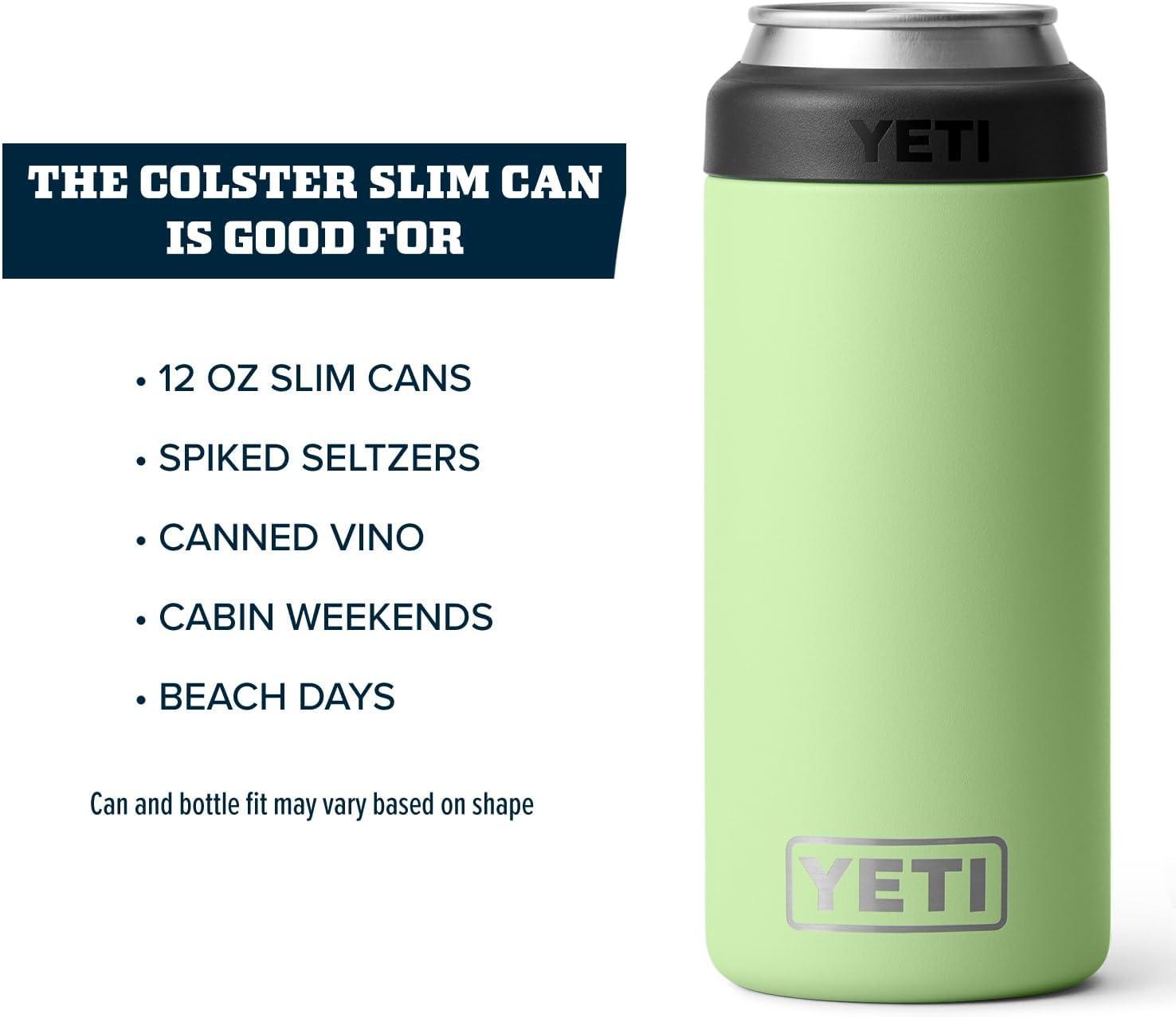 imageYETI Rambler 12 oz Colster Slim Can Insulator for the Slim Hard Seltzer Cans RidgelineKey Lime No Can Insert