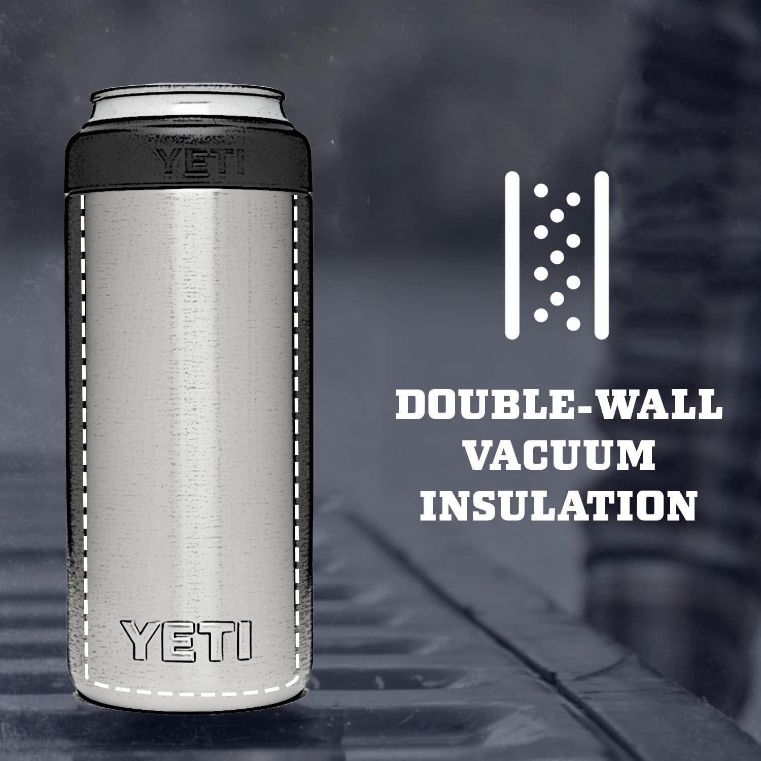imageYETI Rambler 12 oz Colster Slim Can Insulator for the Slim Hard Seltzer Cans RidgelineOffshore Blue With Can Insert