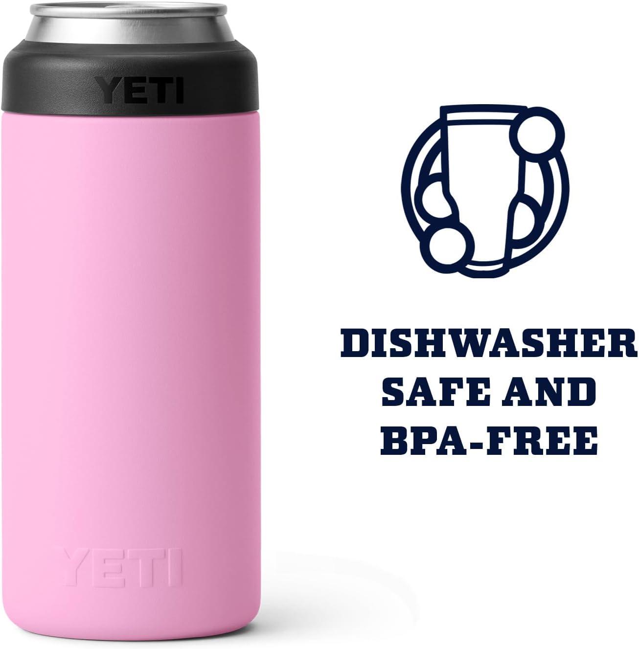 imageYETI Rambler 12 oz Colster Slim Can Insulator for the Slim Hard Seltzer Cans RidgelinePower Pink No Can Insert
