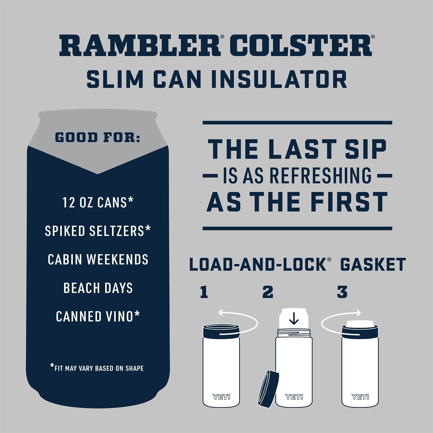imageYETI Rambler 12 oz Colster Slim Can Insulator for the Slim Hard Seltzer Cans RidgelineSandstone Pink No Can Insert