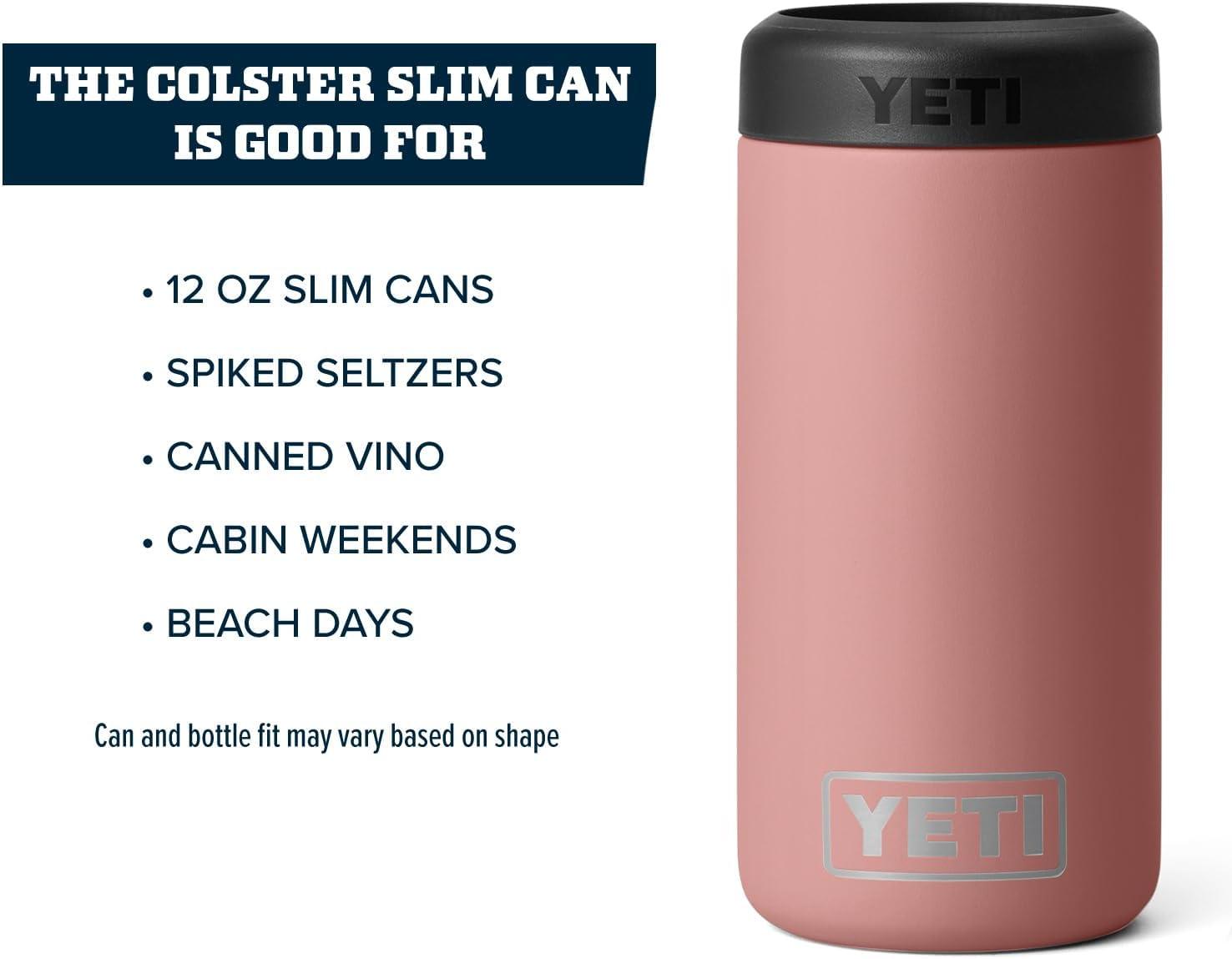 imageYETI Rambler 12 oz Colster Slim Can Insulator for the Slim Hard Seltzer Cans RidgelineSandstone Pink No Can Insert
