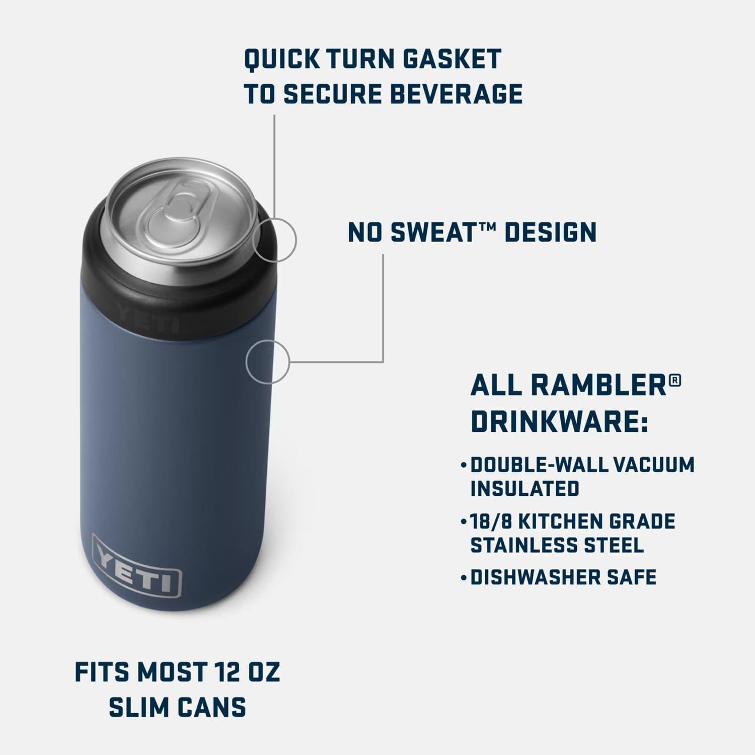 imageYETI Rambler 12 oz Colster Slim Can Insulator for the Slim Hard Seltzer Cans RidgelineSandstone Pink No Can Insert