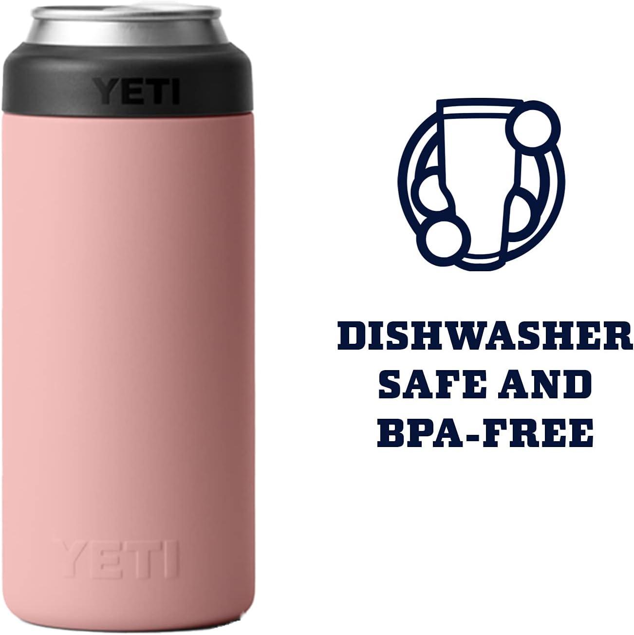 imageYETI Rambler 12 oz Colster Slim Can Insulator for the Slim Hard Seltzer Cans RidgelineSandstone Pink With Can Insert