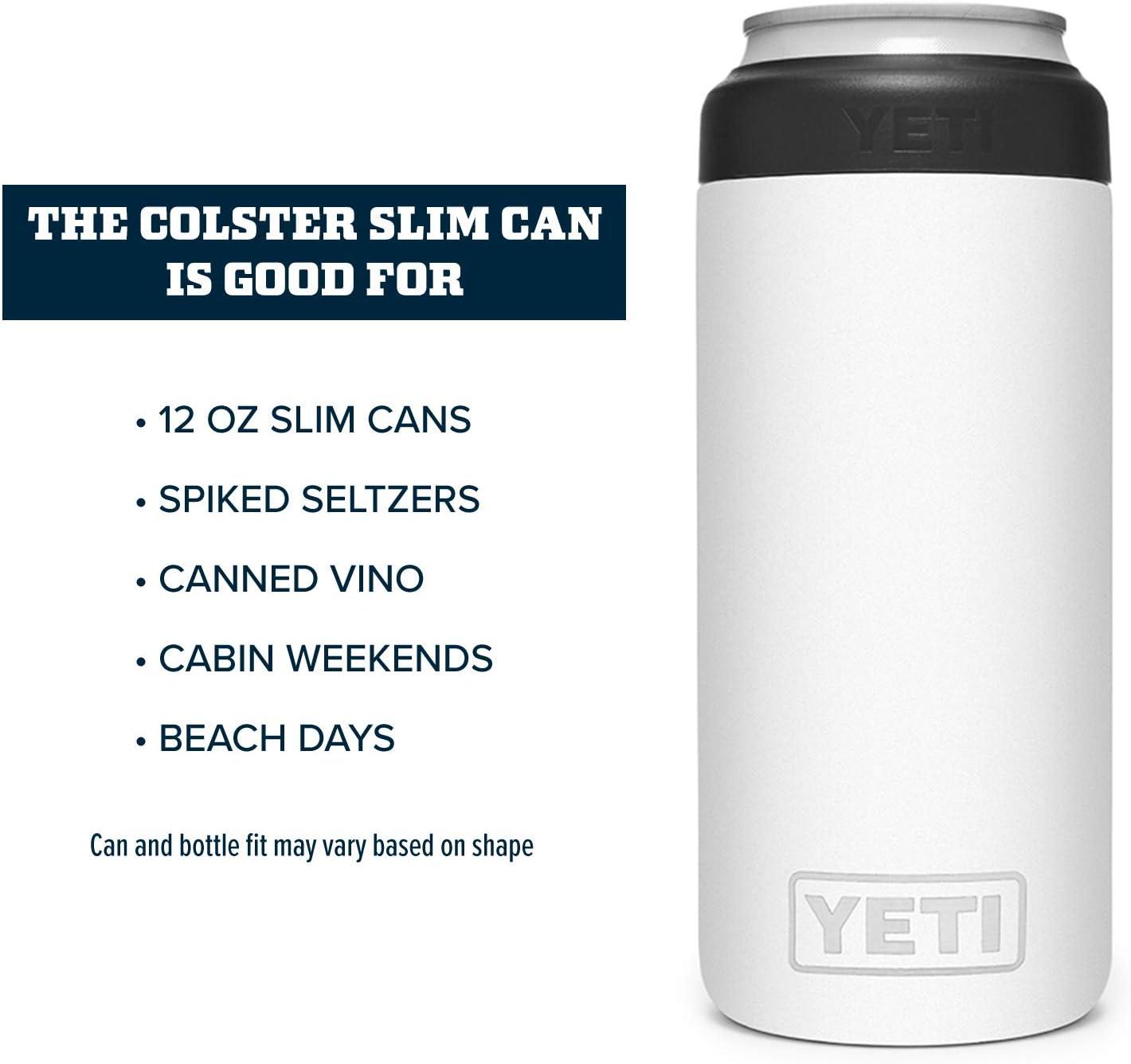 imageYETI Rambler 12 oz Colster Slim Can Insulator for the Slim Hard Seltzer Cans RidgelineWhite No Can Insert