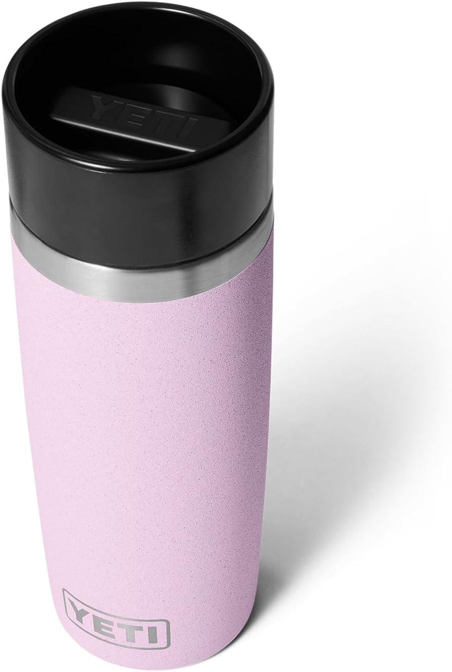 imageYETI Rambler 16 oz Travel Bottle Stainless Steel Vacuum Insulated with Leakproof Commuter Cap RidgelineCherry Blossom Textured