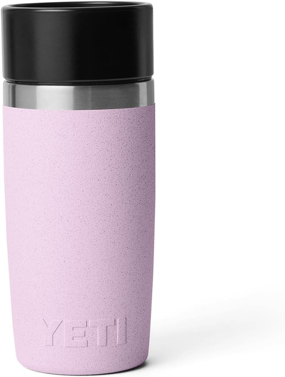 imageYETI Rambler 16 oz Travel Bottle Stainless Steel Vacuum Insulated with Leakproof Commuter Cap RidgelineCherry Blossom Textured