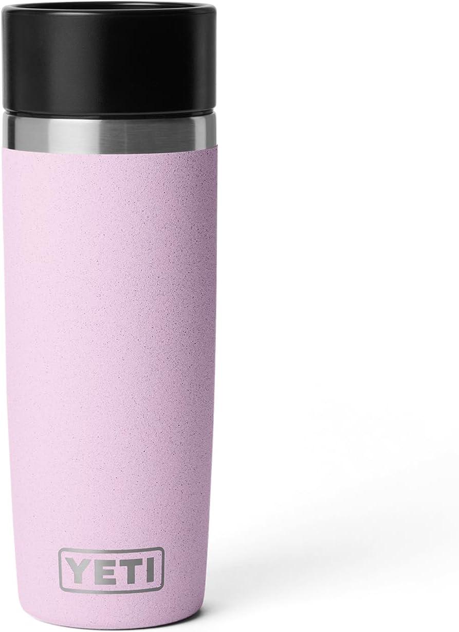 imageYETI Rambler 16 oz Travel Bottle Stainless Steel Vacuum Insulated with Leakproof Commuter Cap RidgelineCherry Blossom Textured