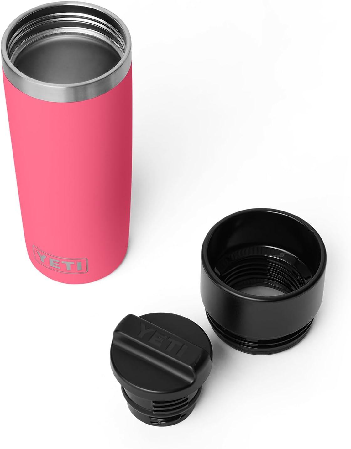 imageYETI Rambler 16 oz Travel Bottle Stainless Steel Vacuum Insulated with Leakproof Commuter Cap RidgelineTropical Pink