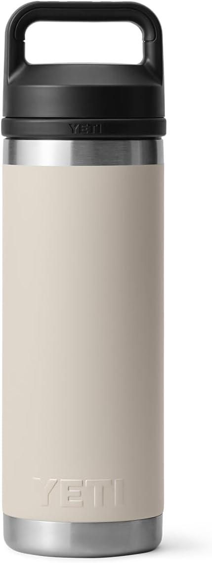 imageYETI Rambler 18 oz Bottle Leakproof Vacuum Insulated Stainless Steel with Chug Cap RidgelineCape Taupe