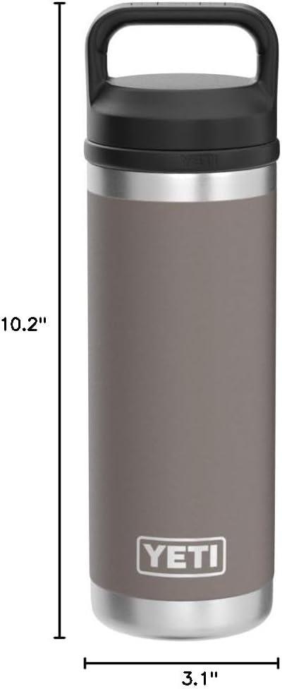 imageYETI Rambler 18 oz Bottle Leakproof Vacuum Insulated Stainless Steel with Chug Cap RidgelineSharptail Taupe