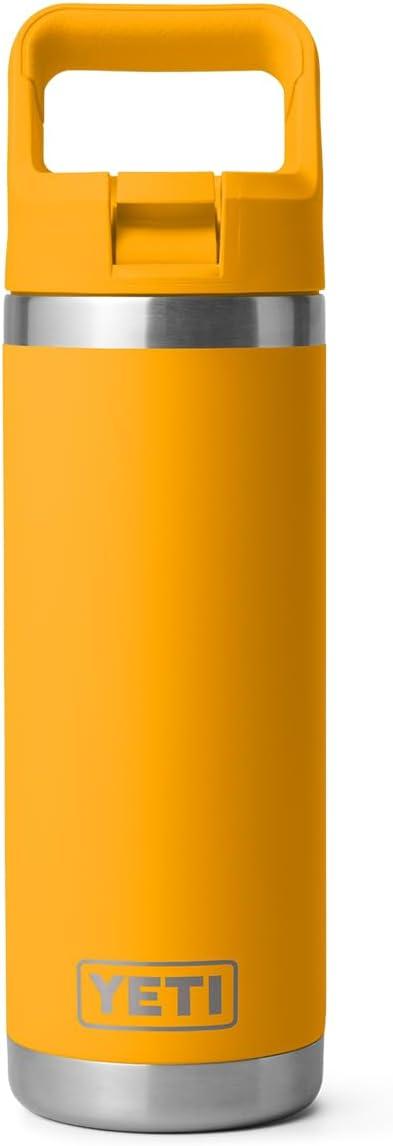 imageYETI Rambler 18 oz Bottle Vacuum Insulated Stainless Steel with Color Matching Straw Cap VenomBeekeeper