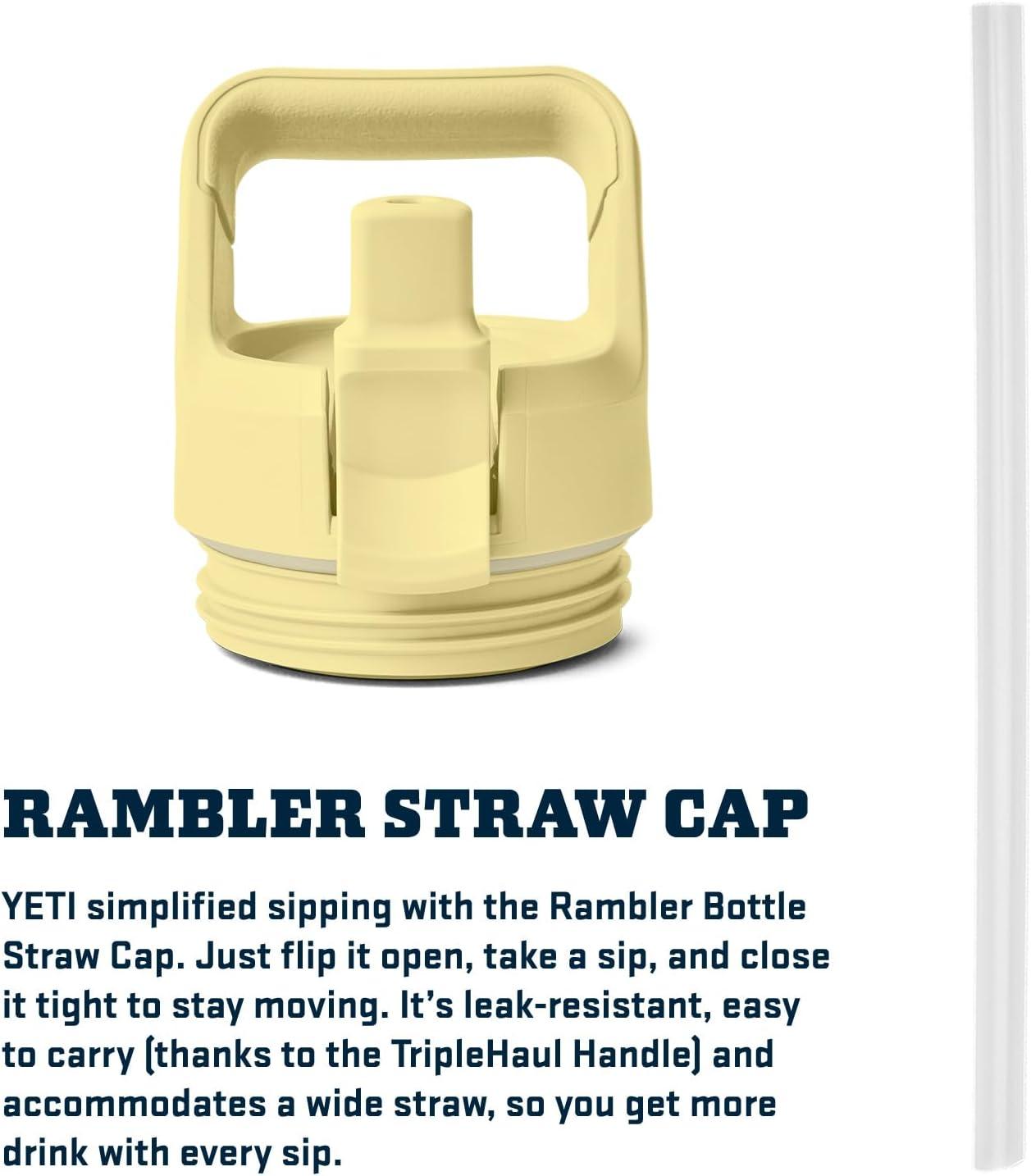 imageYETI Rambler 18 oz Bottle Vacuum Insulated Stainless Steel with Color Matching Straw Cap VenomDaybreak Yellow