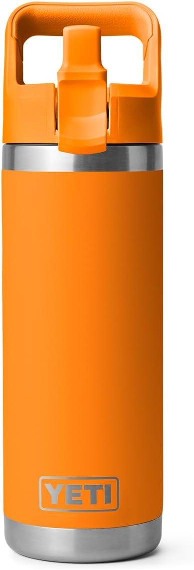 imageYETI Rambler 18 oz Bottle Vacuum Insulated Stainless Steel with Color Matching Straw Cap VenomKing Crab