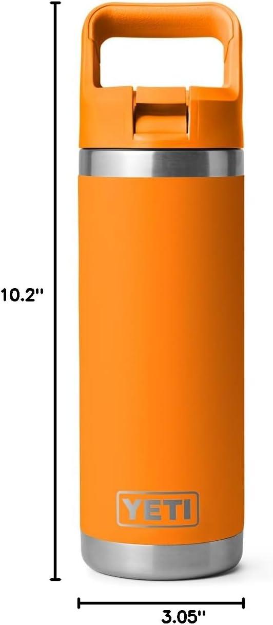 imageYETI Rambler 18 oz Bottle Vacuum Insulated Stainless Steel with Color Matching Straw Cap VenomKing Crab