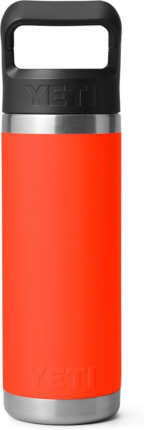 imageYETI Rambler 18 oz Bottle Vacuum Insulated Stainless Steel with Color Matching Straw Cap VenomSolar Flare