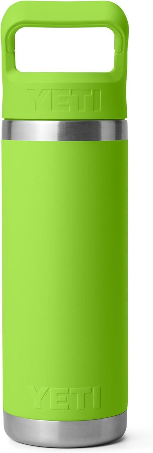 imageYETI Rambler 18 oz Bottle Vacuum Insulated Stainless Steel with Color Matching Straw Cap VenomVenom