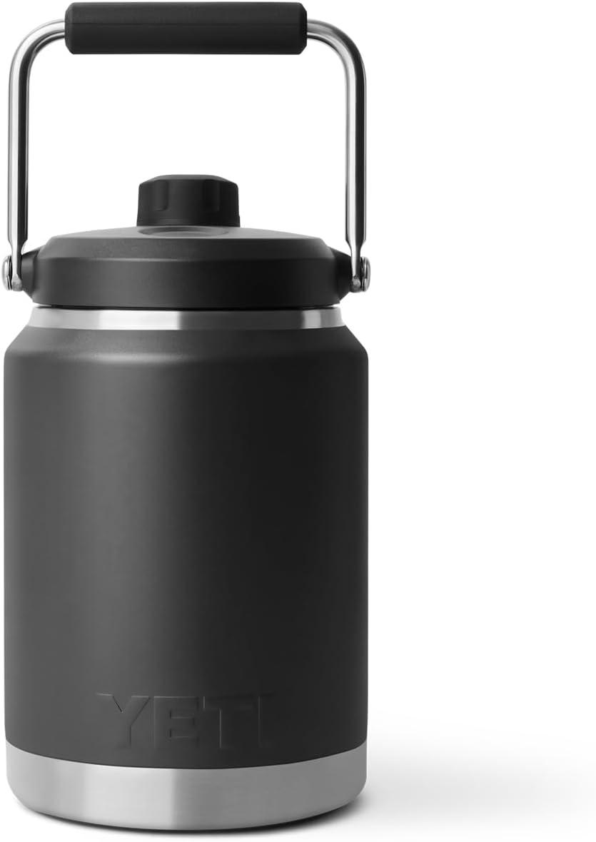 imageYETI Rambler Half Gallon Jug 20 Vacuum Insulated Leakproof Stainless Steel with MagCap VenomBlack
