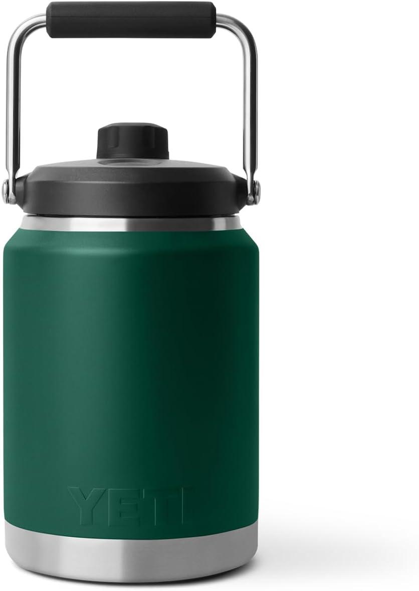 imageYETI Rambler Half Gallon Jug 20 Vacuum Insulated Leakproof Stainless Steel with MagCap VenomBlack Forest Green