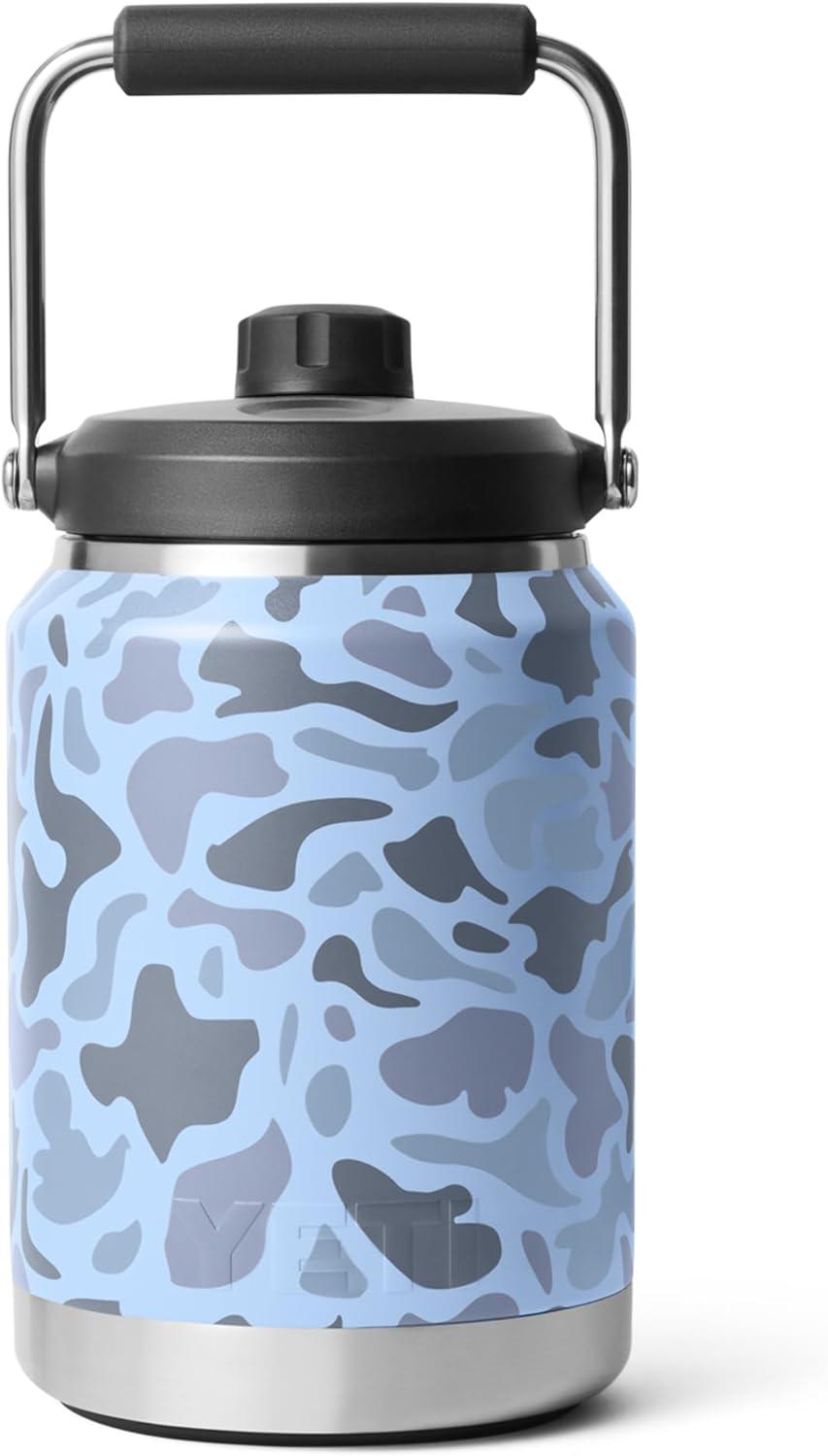 imageYETI Rambler Half Gallon Jug 20 Vacuum Insulated Leakproof Stainless Steel with MagCap VenomBlue Camo