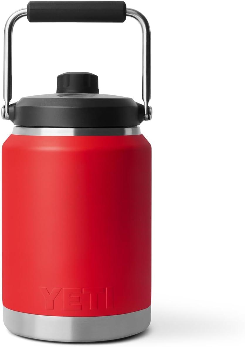 imageYETI Rambler Half Gallon Jug 20 Vacuum Insulated Leakproof Stainless Steel with MagCap VenomRescue Red