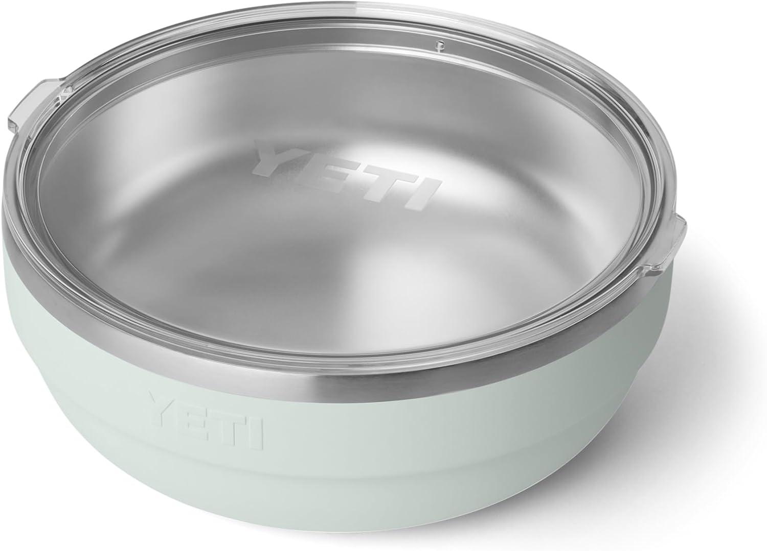 imageYETI Rambler Low Bowl Vacuum Insulated Stackable and Nestable Stainless Steel Bowl with Lid 16 Quart RidgelineRidgeline