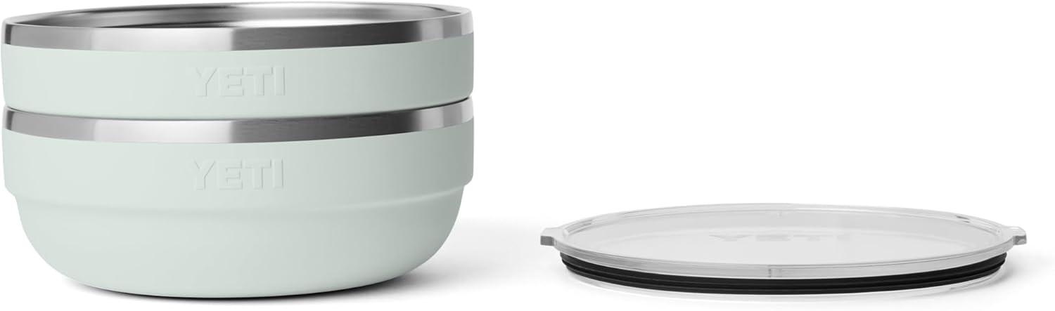 imageYETI Rambler Low Bowl Vacuum Insulated Stackable and Nestable Stainless Steel Bowl with Lid 16 Quart RidgelineRidgeline