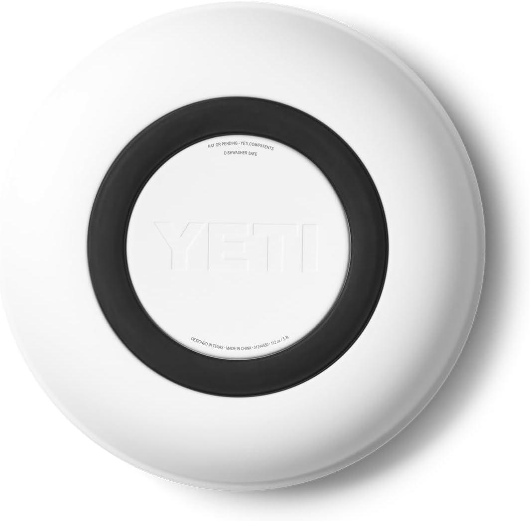 imageYETI Rambler Low Bowl Vacuum Insulated Stackable and Nestable Stainless Steel Bowl with Lid 16 Quart RidgelineWhite