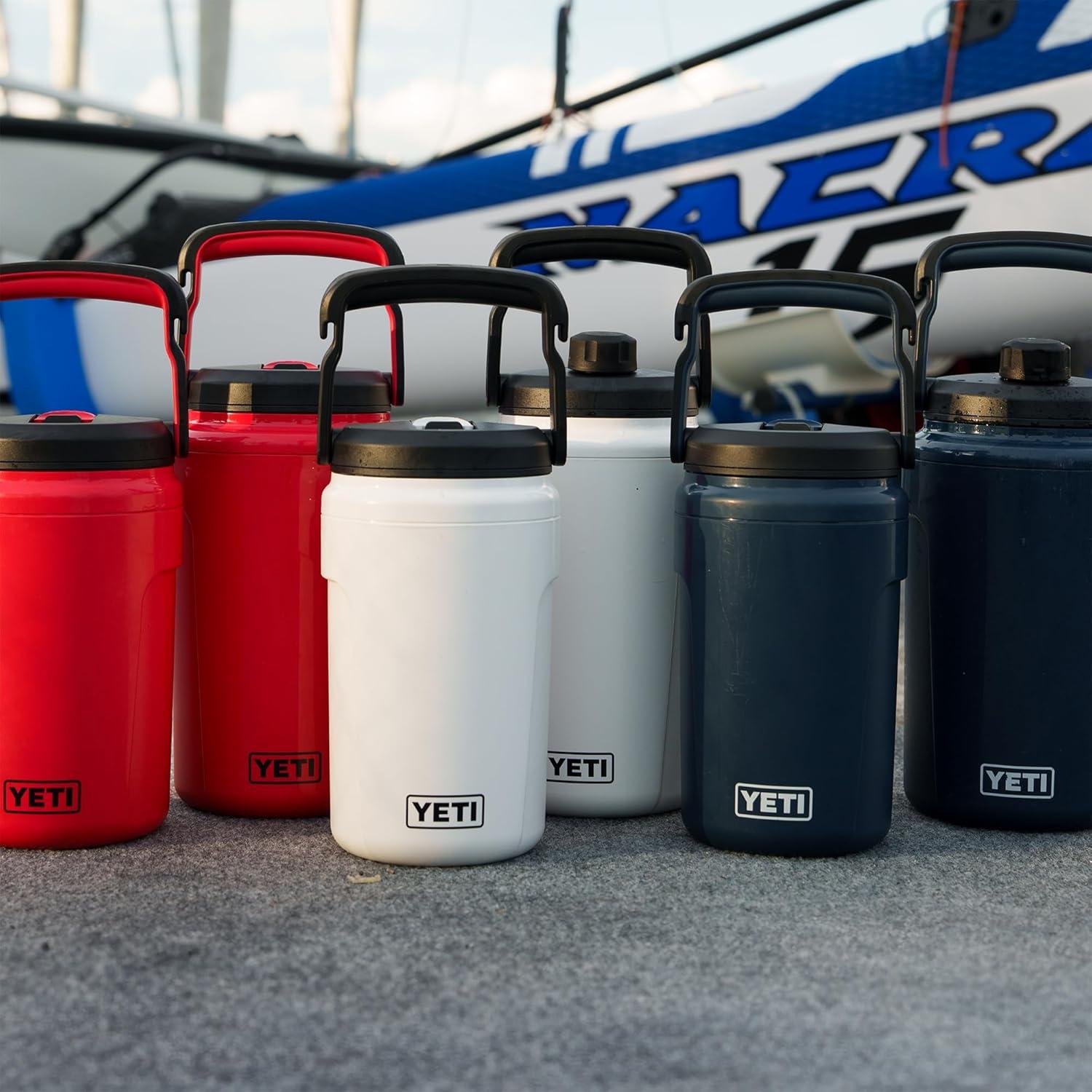 imageYETI Silo 40 oz Insulated Magslider Straw Cap Water Jug Leakproof Lightweight Sports Bottle with Fence Hook Handle Keeps Drinks IceCold Ideal for Gym Sports amp Tournaments VenomNavy