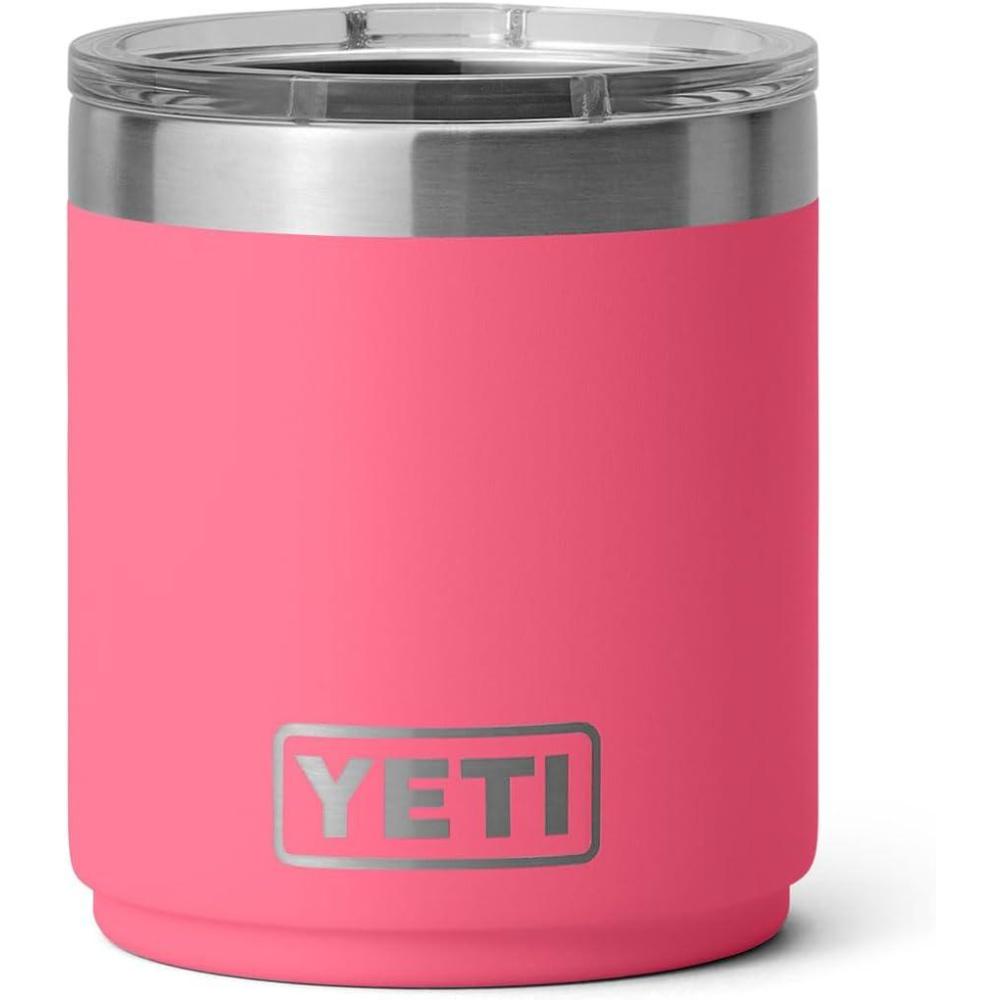 imageYETI Rambler 10 oz Ceramic Lined Lowball 20 Vacuum Insulated with MagSlider Lid Cape TaupeTropical Pink
