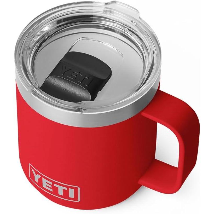 imageYETI Rambler 10 oz Ceramic Lined Stackable Mug Vacuum Insulated Stainless Steel with MagSlider Lid RidgelineRescue Red