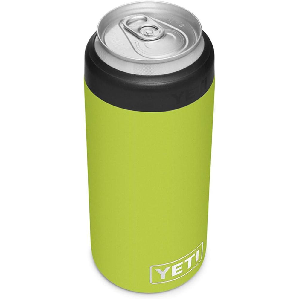 imageYETI Rambler 12 oz Colster Slim Can Insulator for the Slim Hard Seltzer Cans RidgelineChartreuse With Can Insert