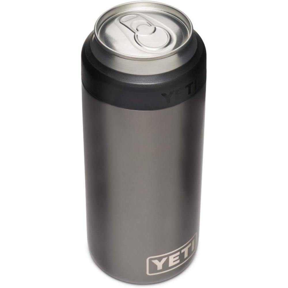 imageYETI Rambler 12 oz Colster Slim Can Insulator for the Slim Hard Seltzer Cans RidgelineGraphite With Can Insert