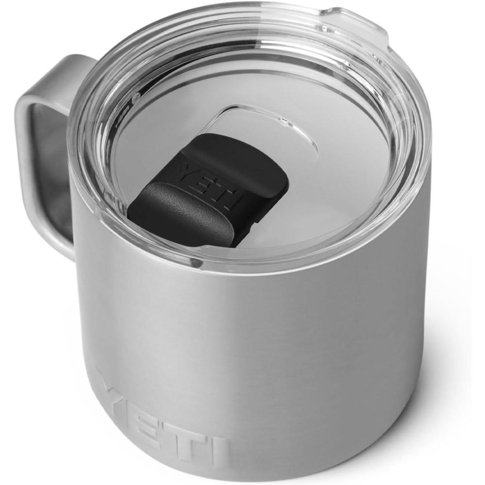 imageYETI Rambler 14 oz Ceramic Lined Stackable Mug Vacuum Insulated Stainless Steel with MagSlider Lid RidgelineStainless