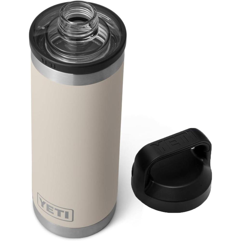 imageYETI Rambler 18 oz Bottle Leakproof Vacuum Insulated Stainless Steel with Chug Cap RidgelineCape Taupe