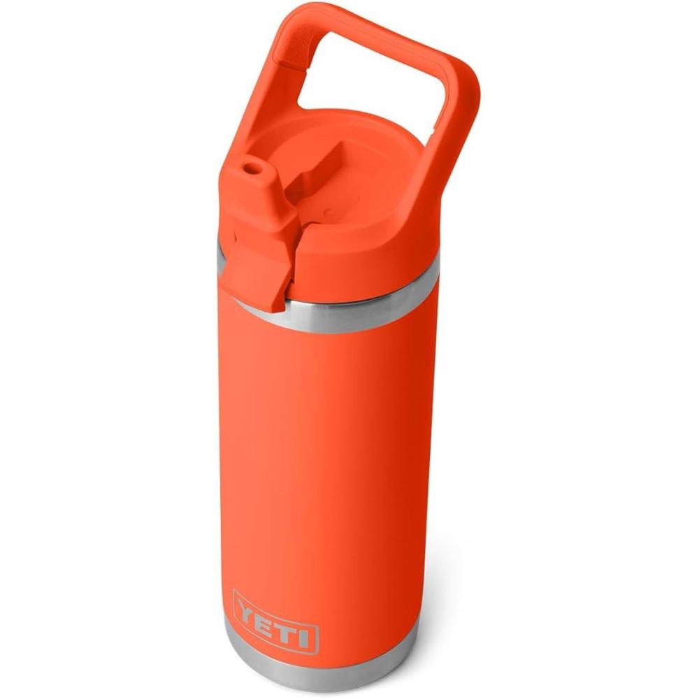 imageYETI Rambler 18 oz Bottle Vacuum Insulated Stainless Steel with Color Matching Straw Cap VenomPapaya