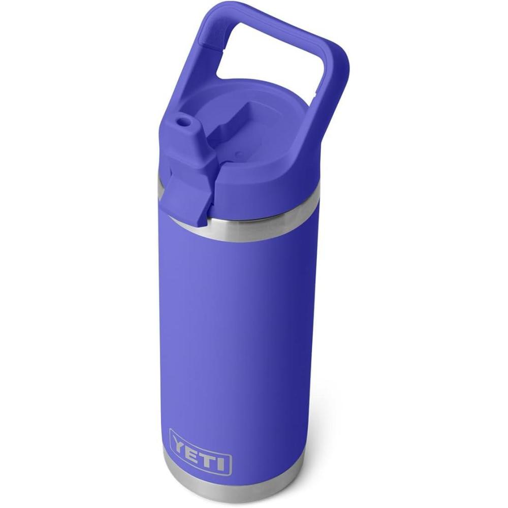 imageYETI Rambler 18 oz Bottle Vacuum Insulated Stainless Steel with Color Matching Straw Cap VenomUltramarine Violet