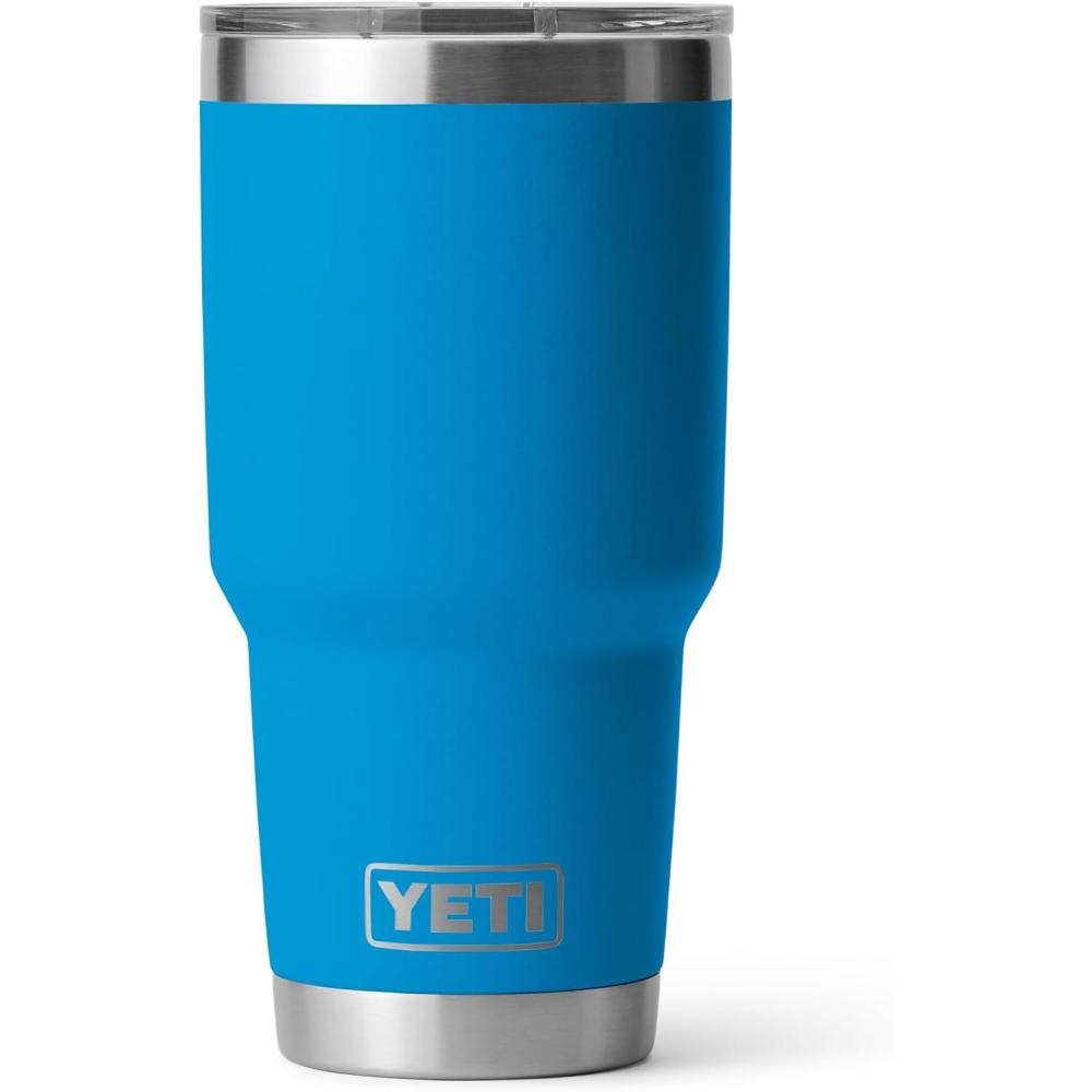 imageYETI Rambler 30 oz Tumbler Stainless Steel Vacuum Insulated with MagSlider Lid RidgelineBig Wave Blue
