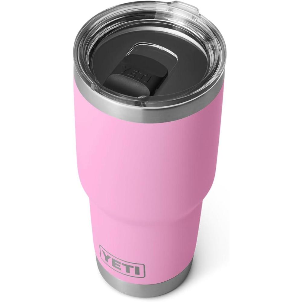 imageYETI Rambler 30 oz Tumbler Stainless Steel Vacuum Insulated with MagSlider Lid RidgelinePower Pink